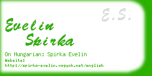 evelin spirka business card